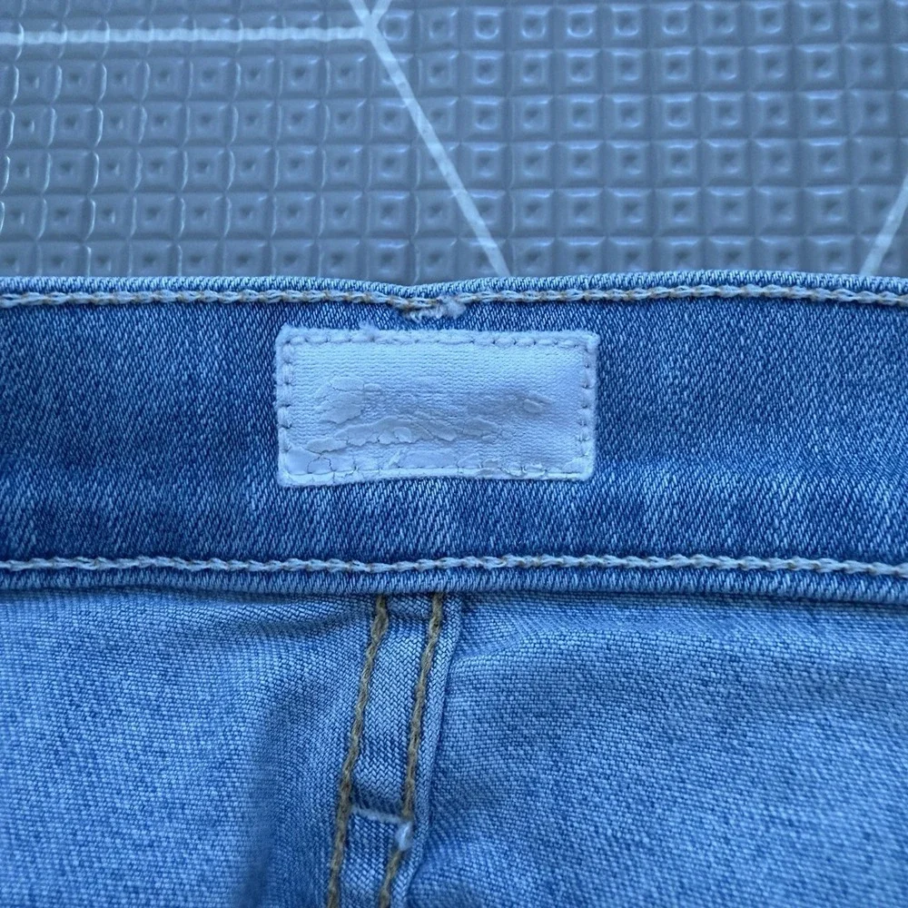 MOTHER The Sacred Mini‎ Fray Skirt Size 27 Written In The Sand Denim Mini Skirt